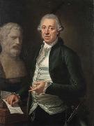 Carlo Labruzzi Portrait of Domenico de Angelis with the bust of Bias of Priene oil on canvas